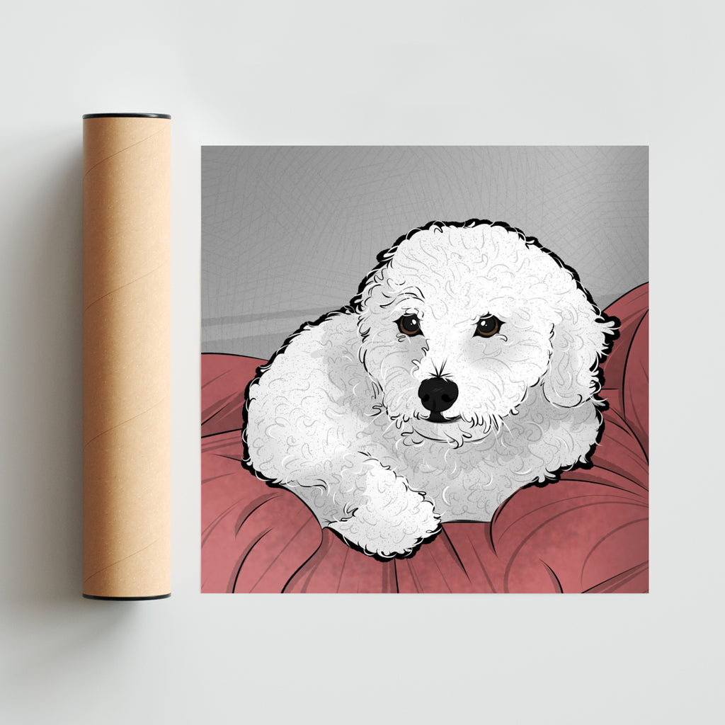 Caniche - Cuadrado solo print