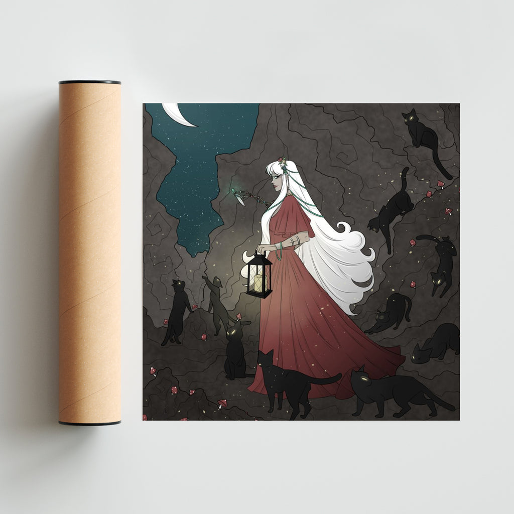 La primera bruja - Cuadrado solo print