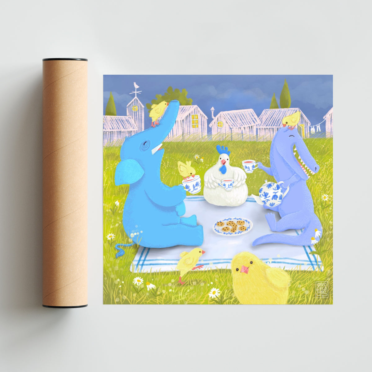 Té para tres - Cuadrado solo print