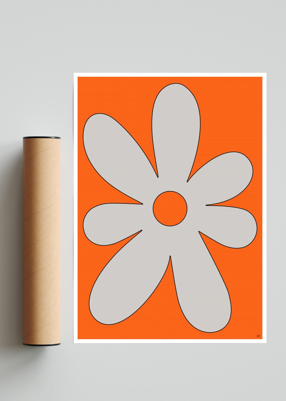 FLOR NARANJA - Retrato solo print