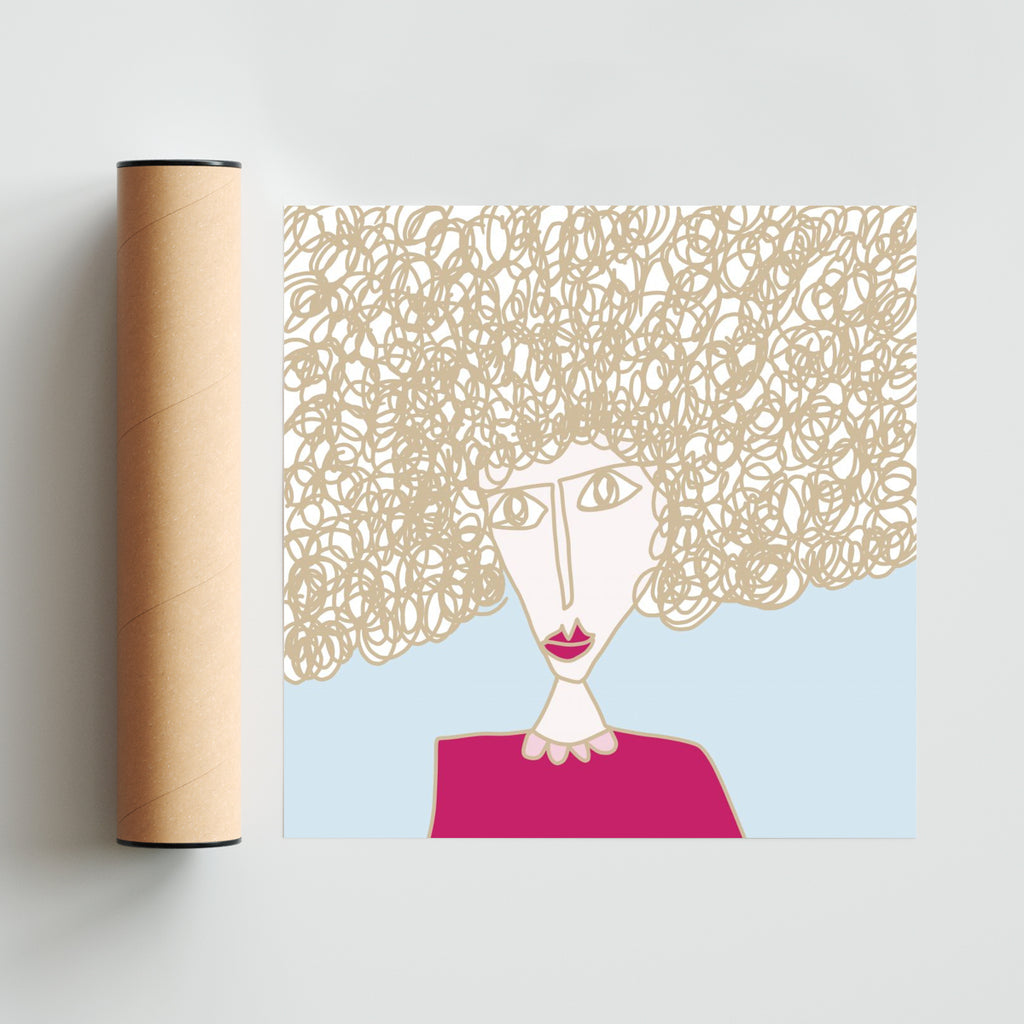 Mujer sorprendente - Cuadrado solo print