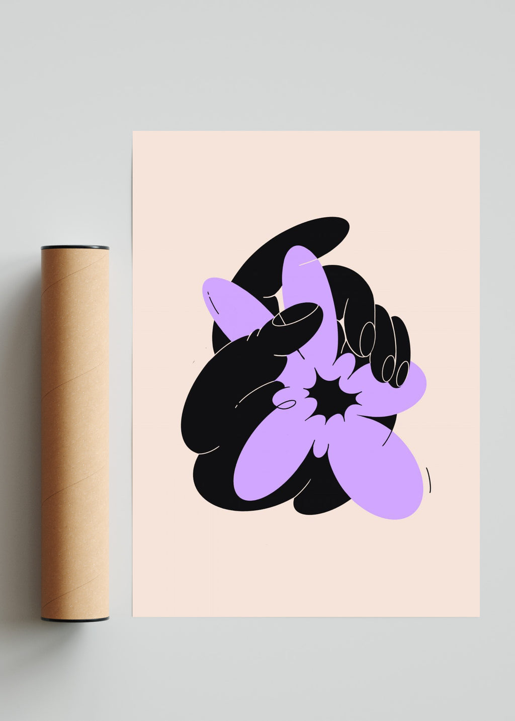 Mano con flor - Retrato solo print