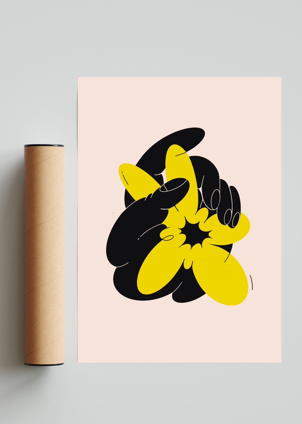 Mano con flor - Retrato solo print