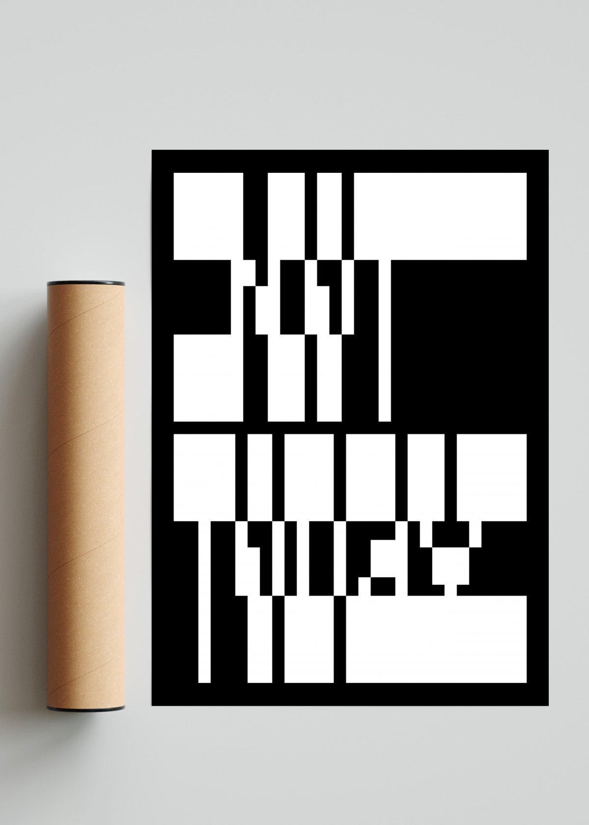 Not Today — Negro - Retrato solo print