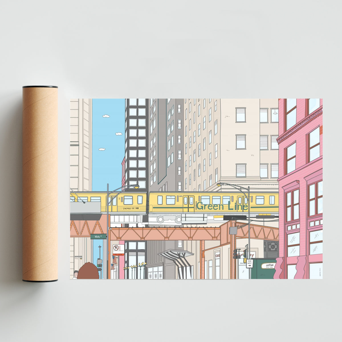 Chicago - Paisaje Solo print