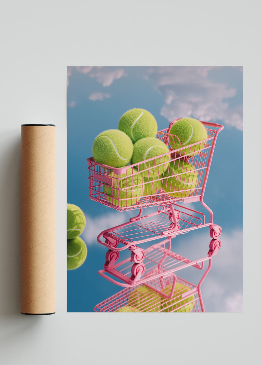 Shopping Cart Series - Tennis - Retrato solo print