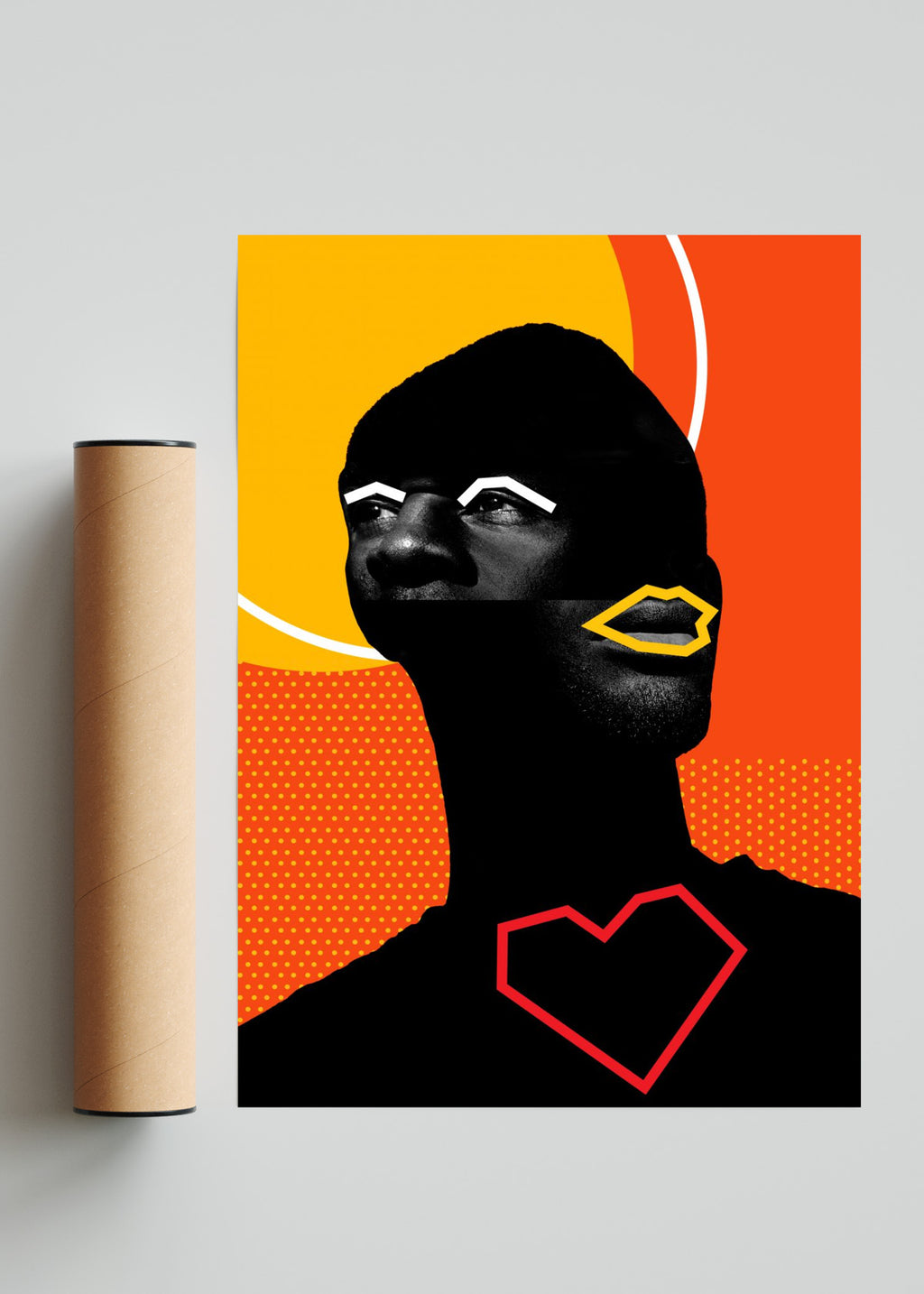 Collage enamorado - Retrato solo print