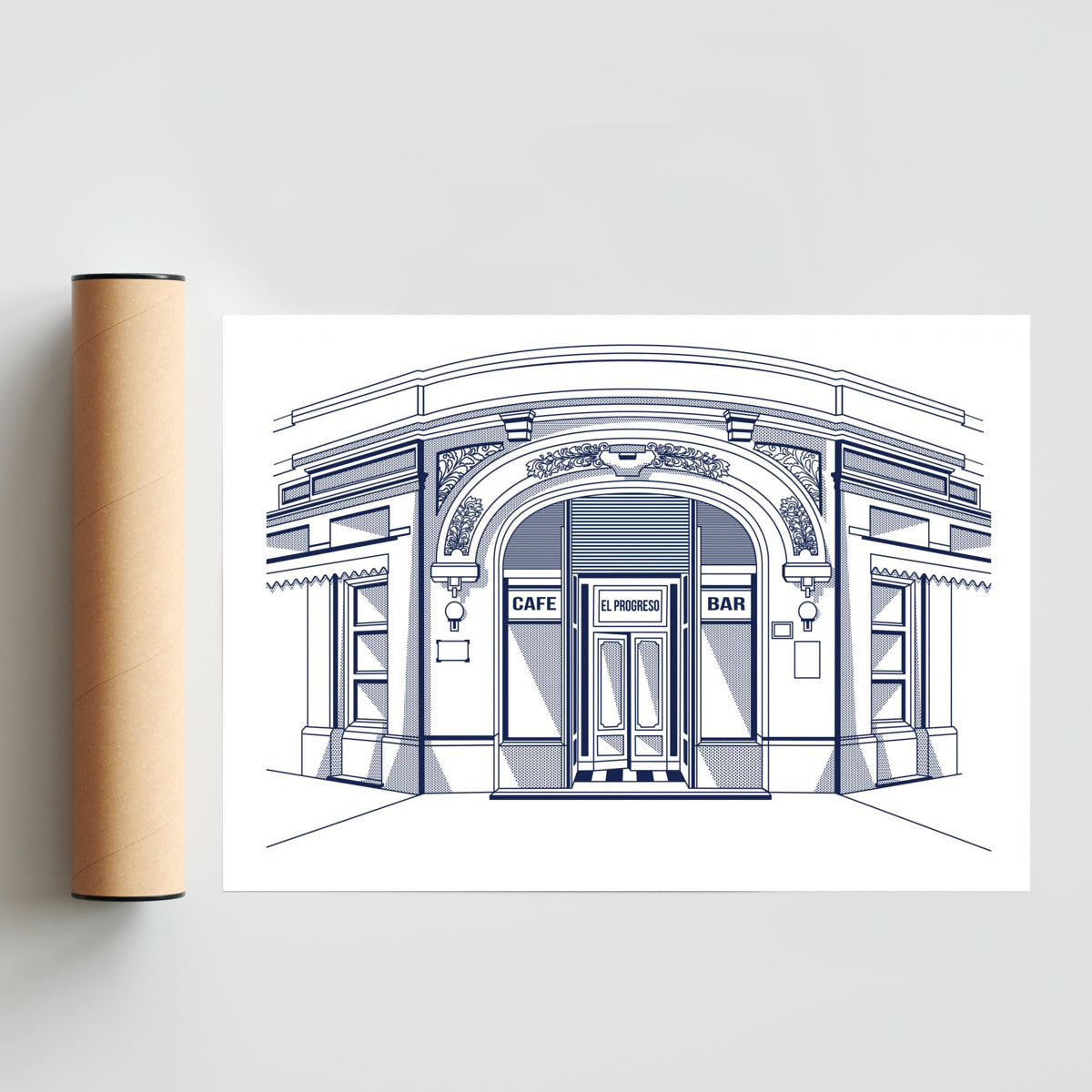 Café progreso - Paisaje Solo print