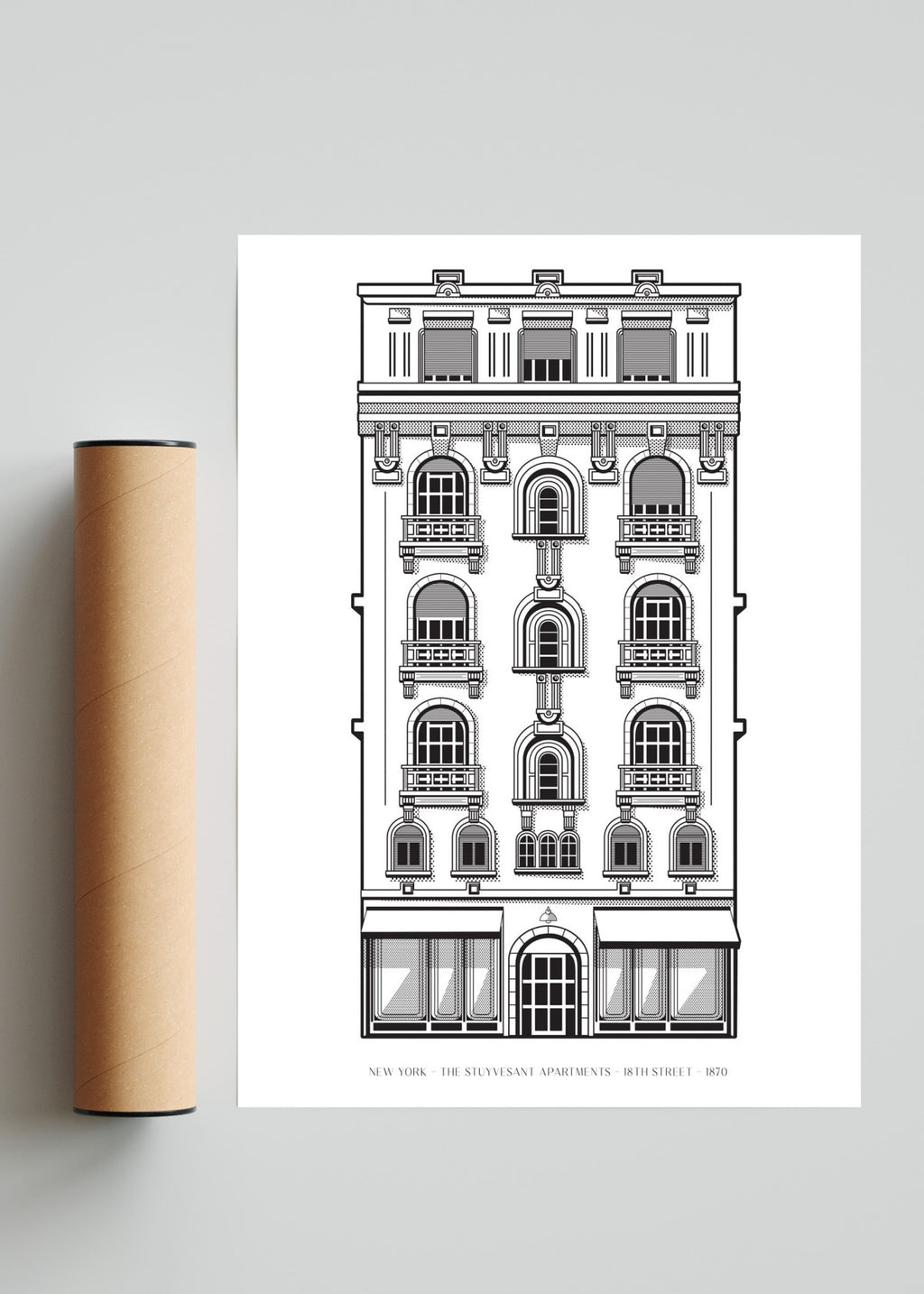 Edificio NEW YORK - Retrato solo print