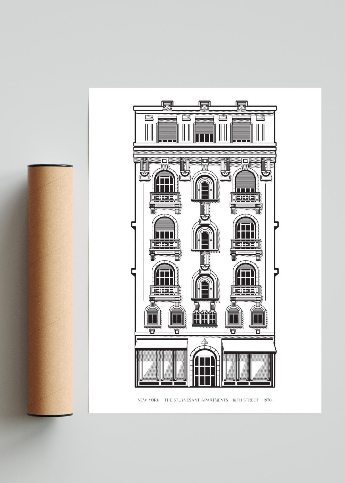 Edificio NEW YORK - Retrato solo print