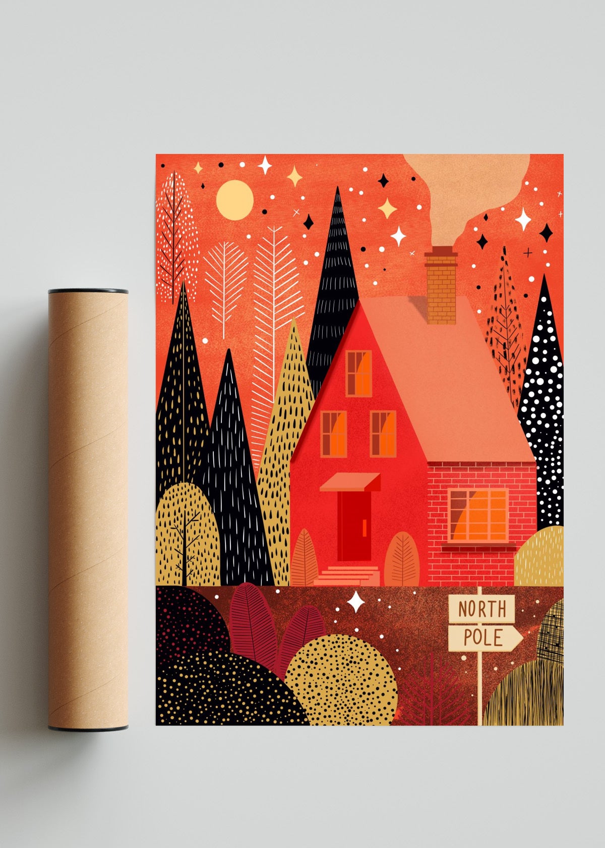 Casa del papa noel - Retrato solo print