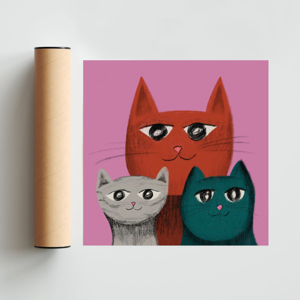 Gatitos - Cuadrado solo print
