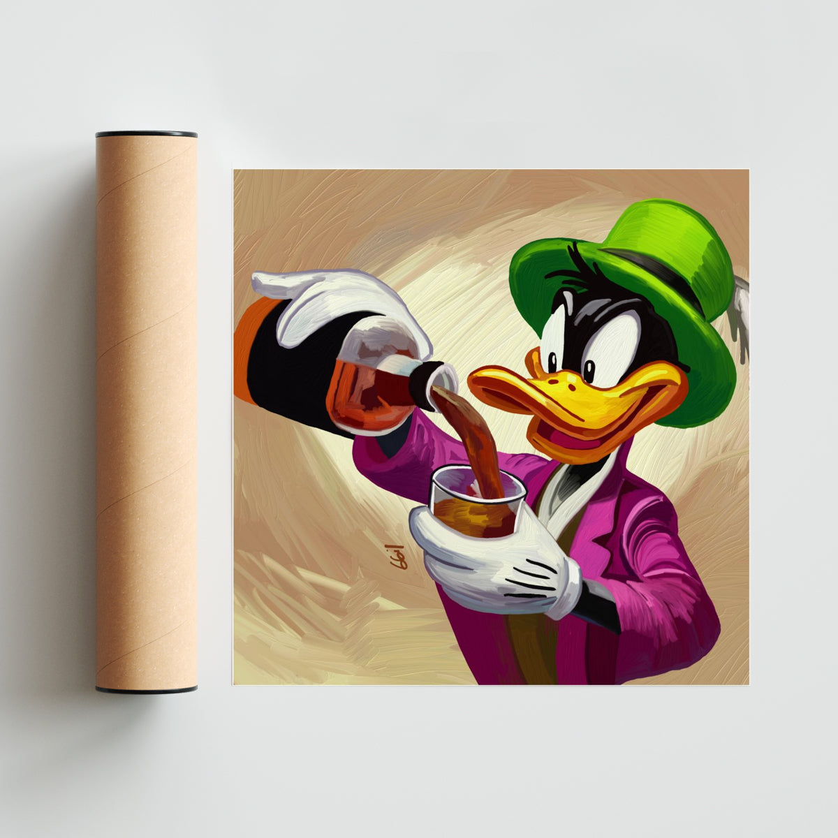 Pato L - Cuadrado solo print