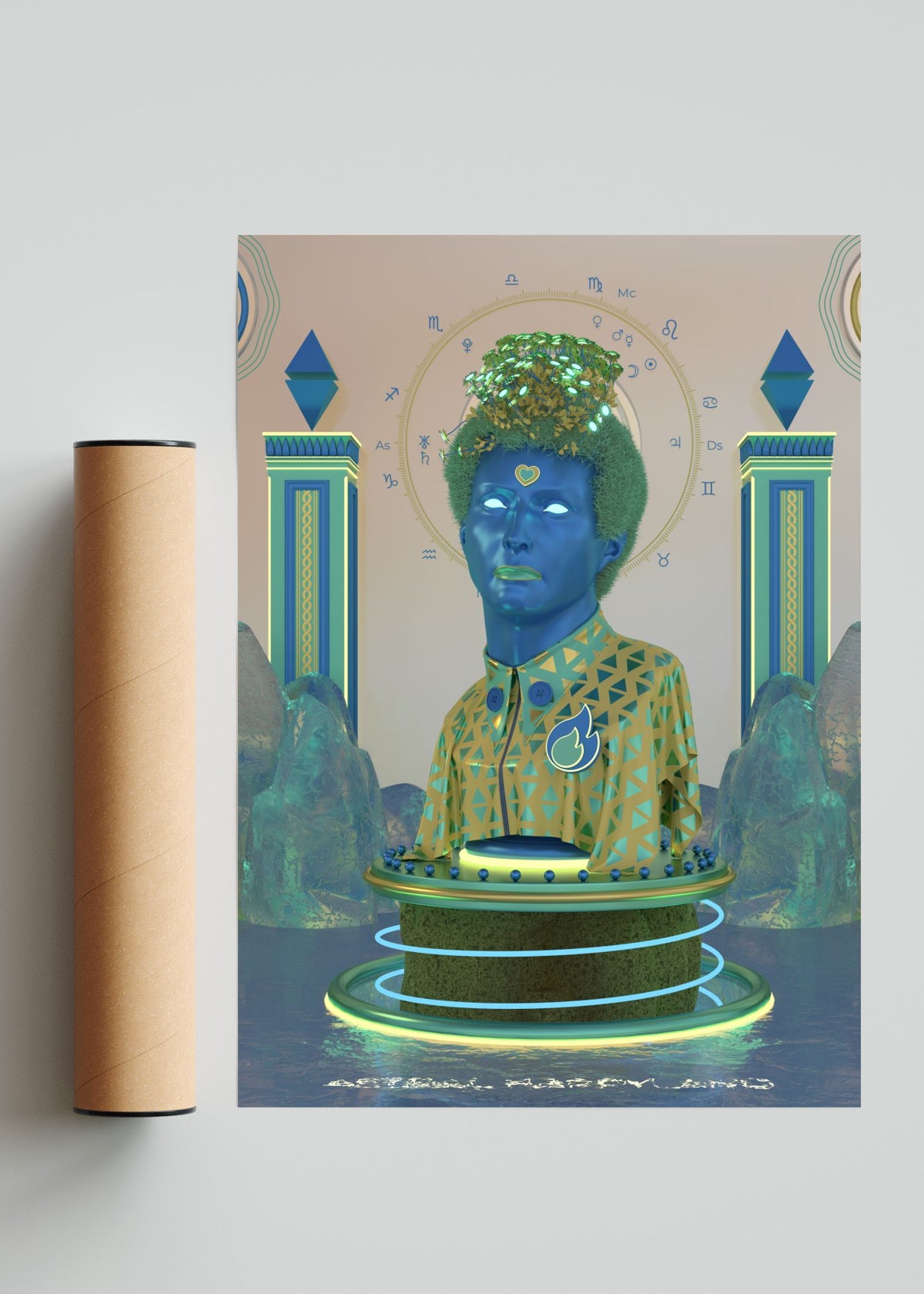 Astral Happyland - Retrato solo print