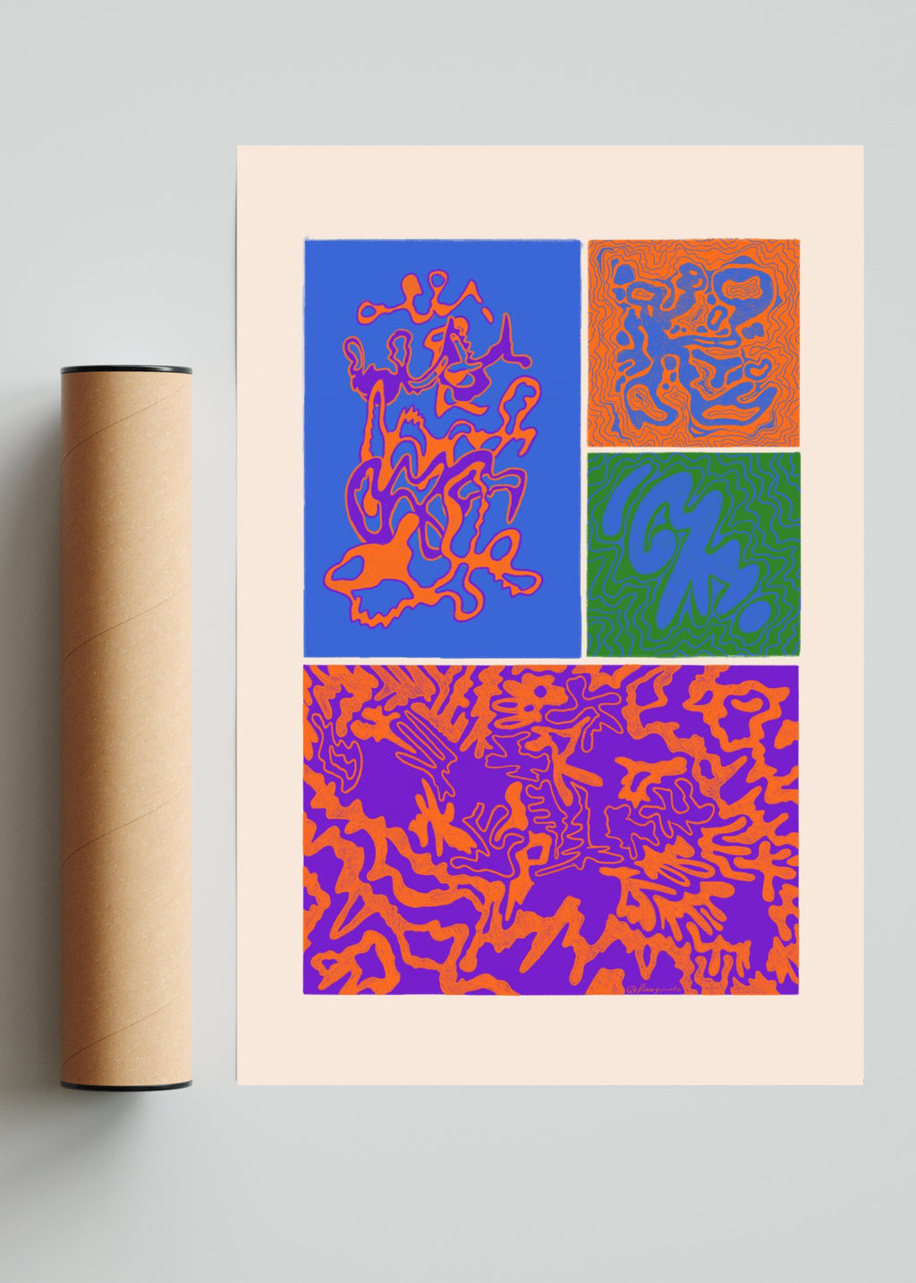 Asemic NVVA 004 - FotoV Solo print