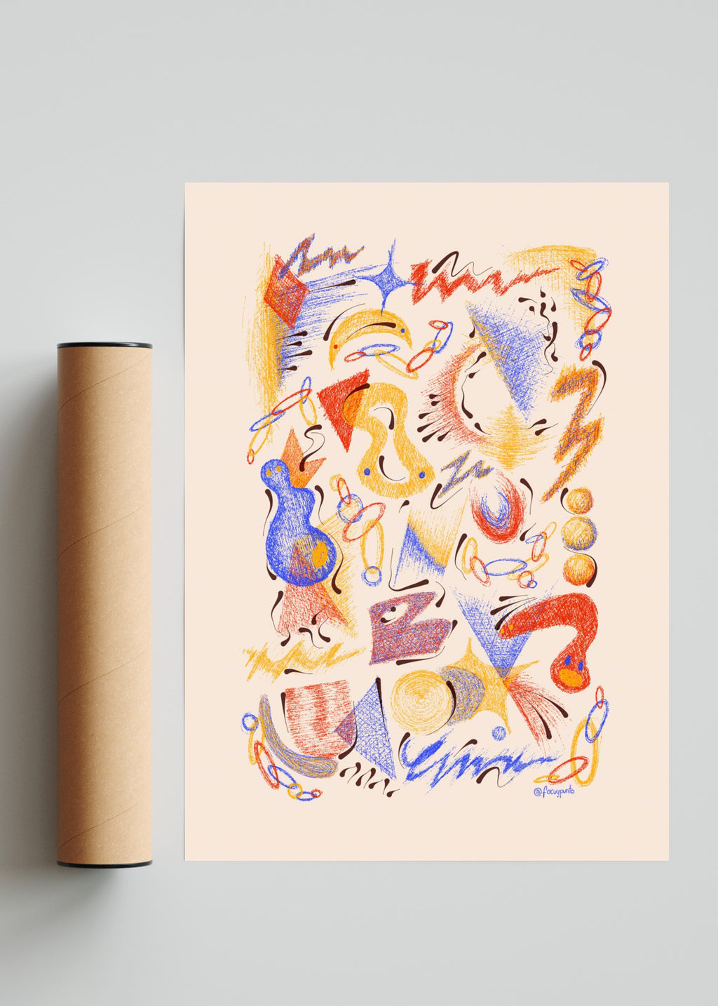 Asemic N1 - Retrato solo print