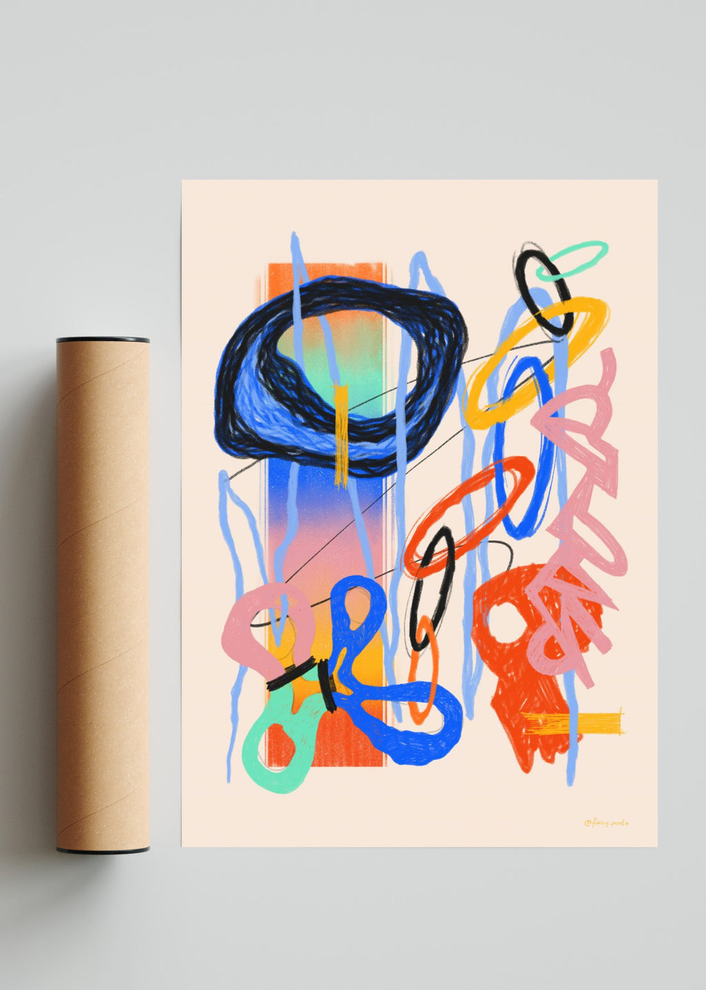Asemic N4 - Retrato solo print