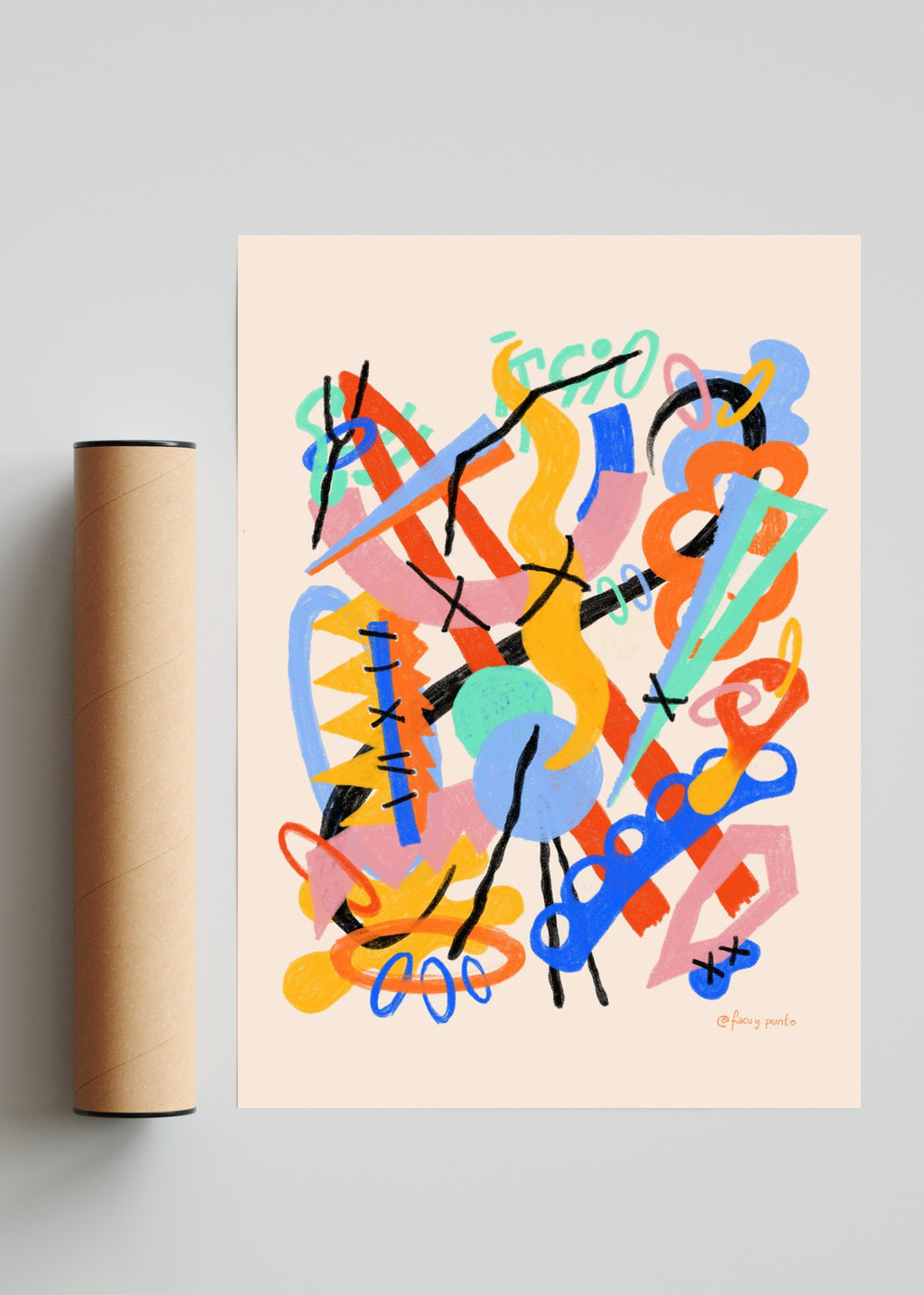Asemic N5 - Retrato solo print