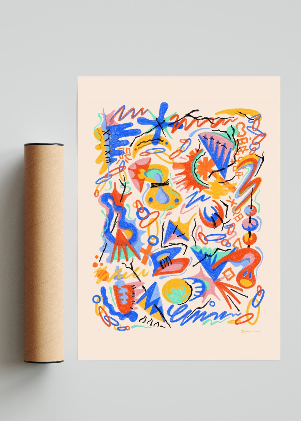 Asemic N6 - Retrato solo print
