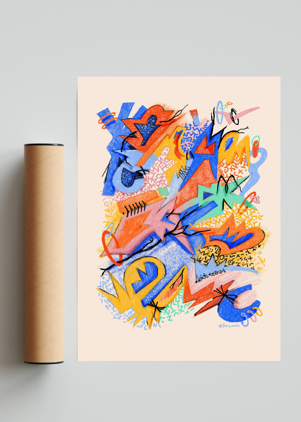 Asemic N10 - Retrato solo print