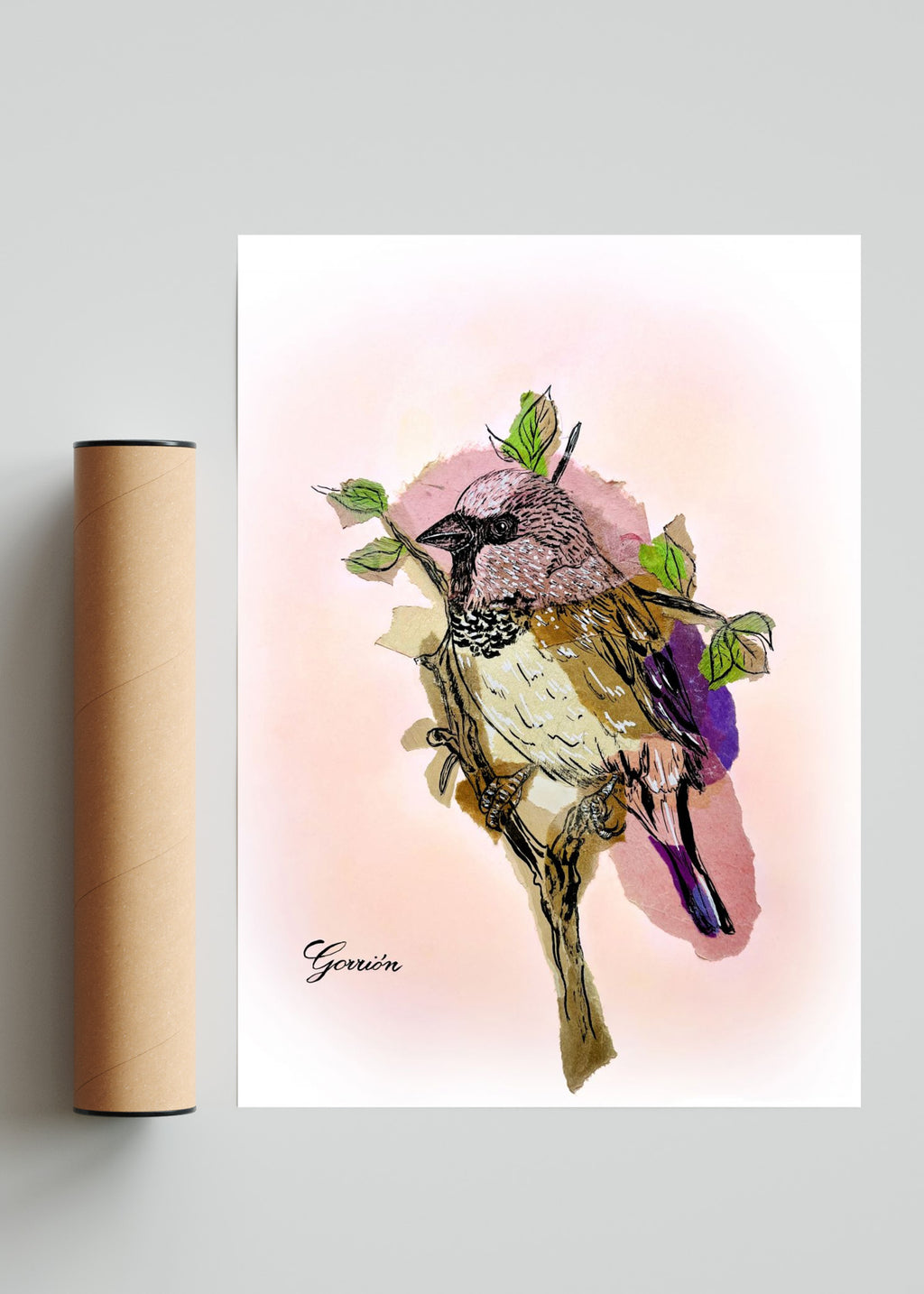 Gorrión - Retrato solo print