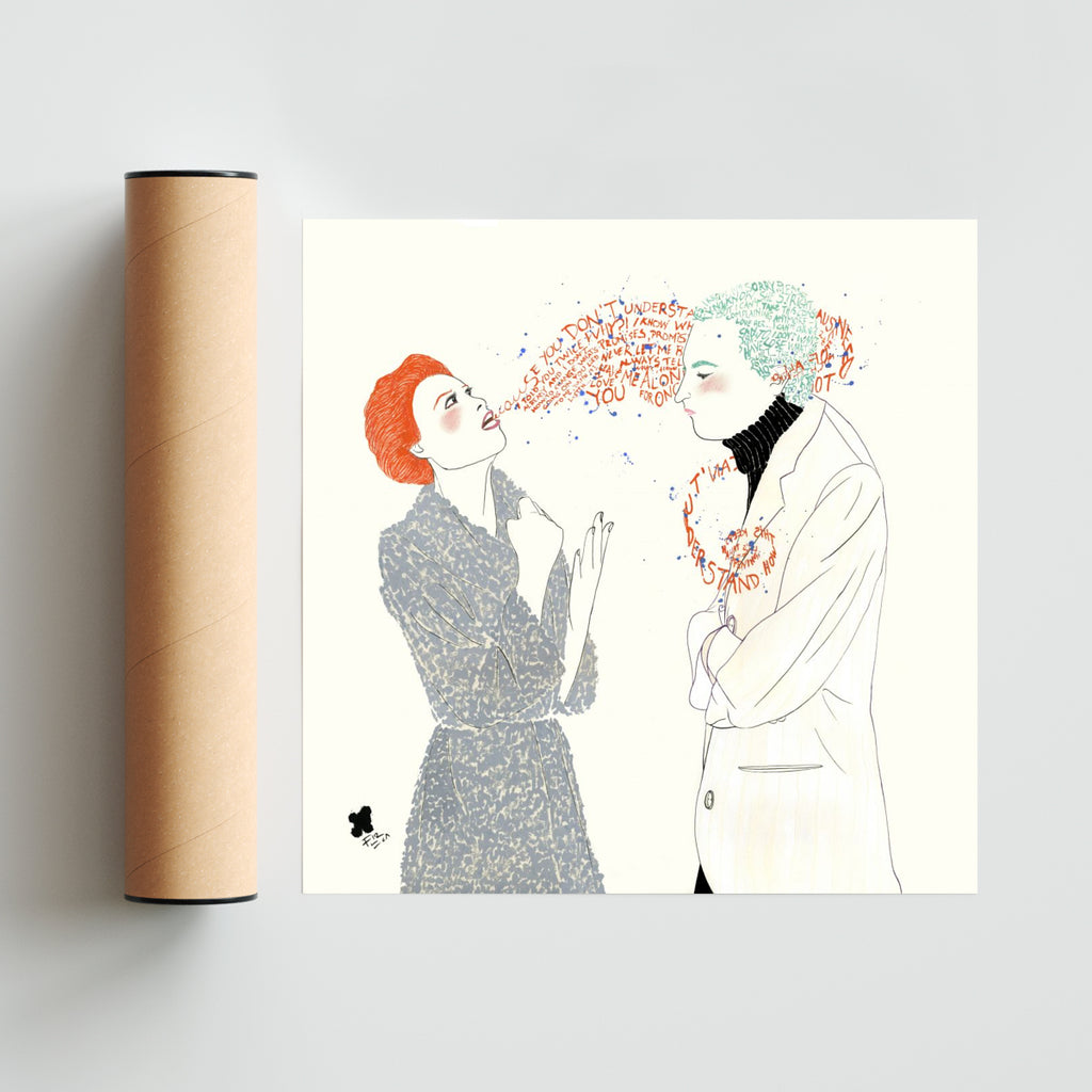 Guerra de Palabras: Amor - Cuadrado solo print