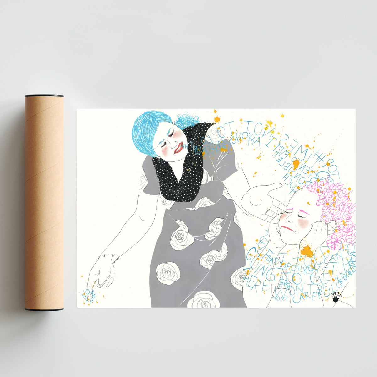 Guerra de palabras: Madre e Hija - Paisaje Solo print
