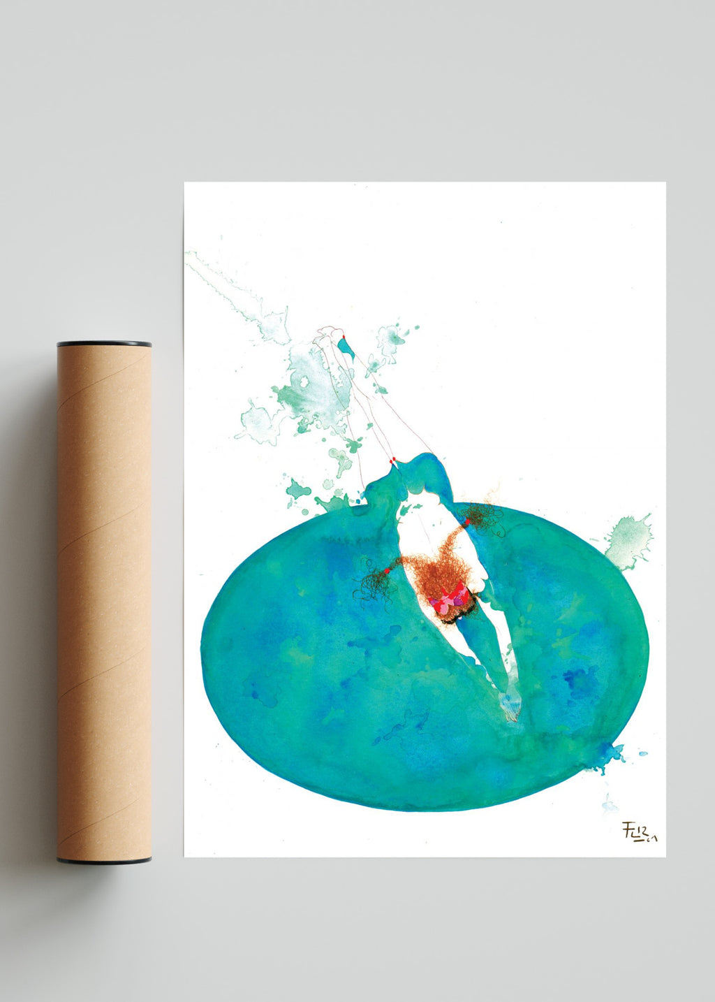 Geo Oval - Retrato solo print