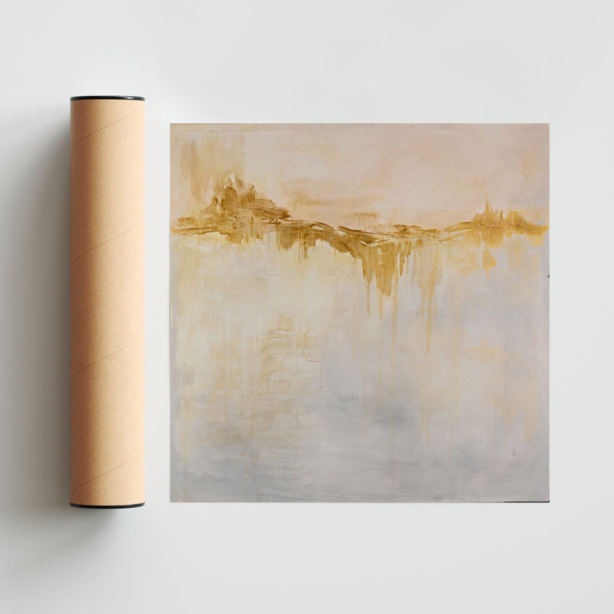 Paisaje Rosa - Cuadrado solo print