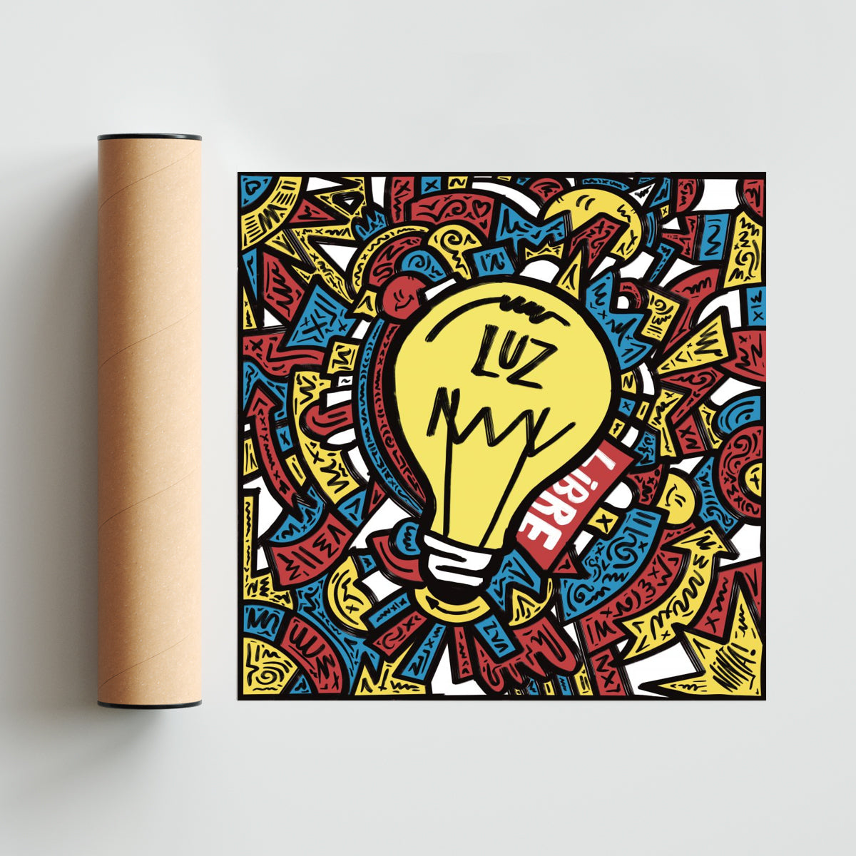 FREE LOVE 002 - Cuadrado solo print
