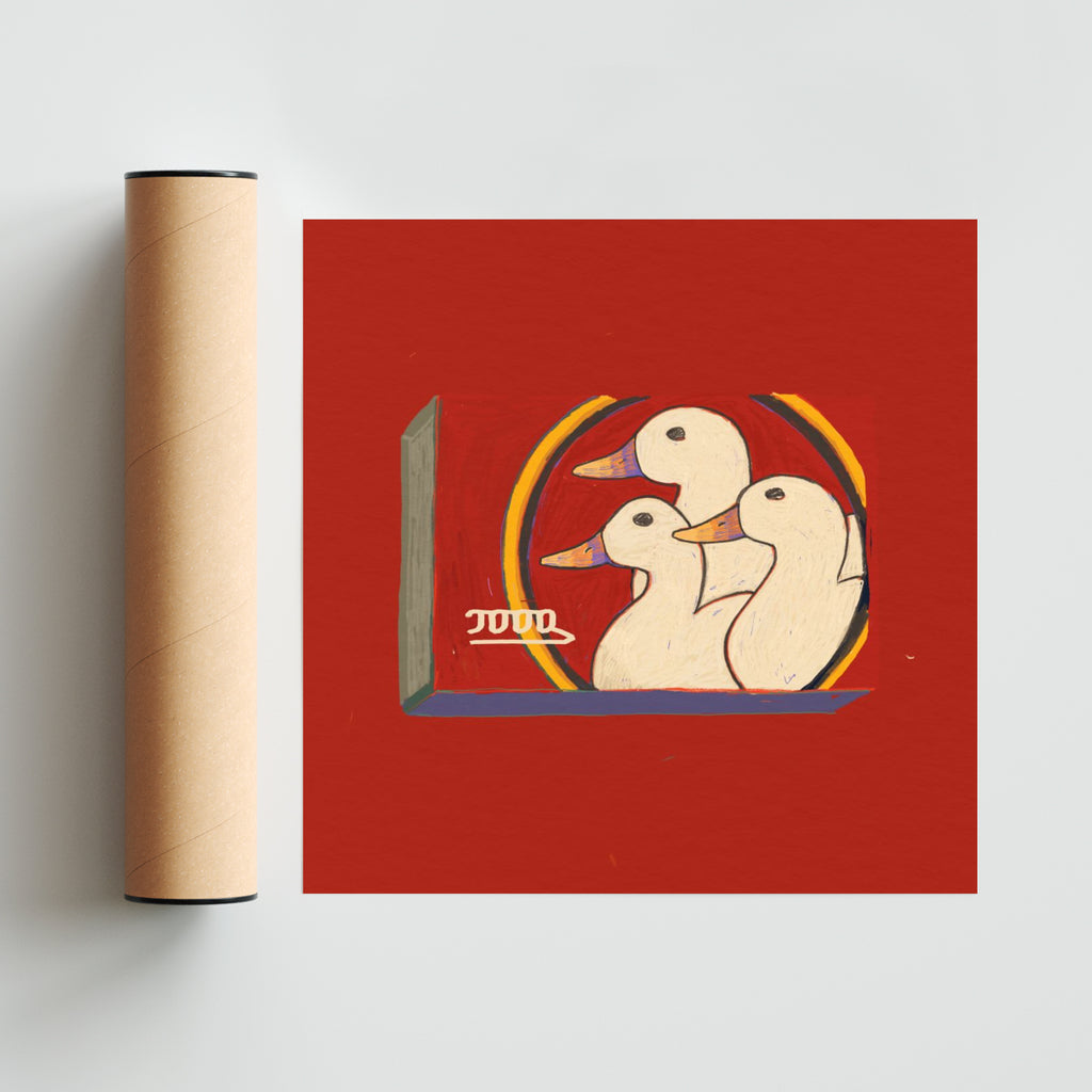 Patitos - Cuadrado solo print
