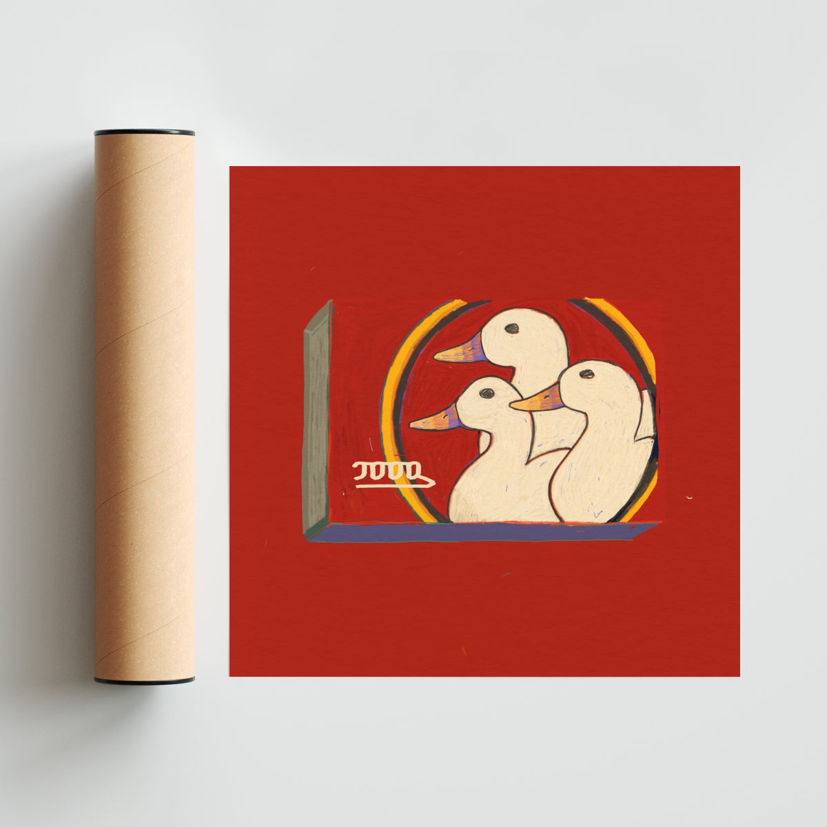 Patitos - Cuadrado solo print