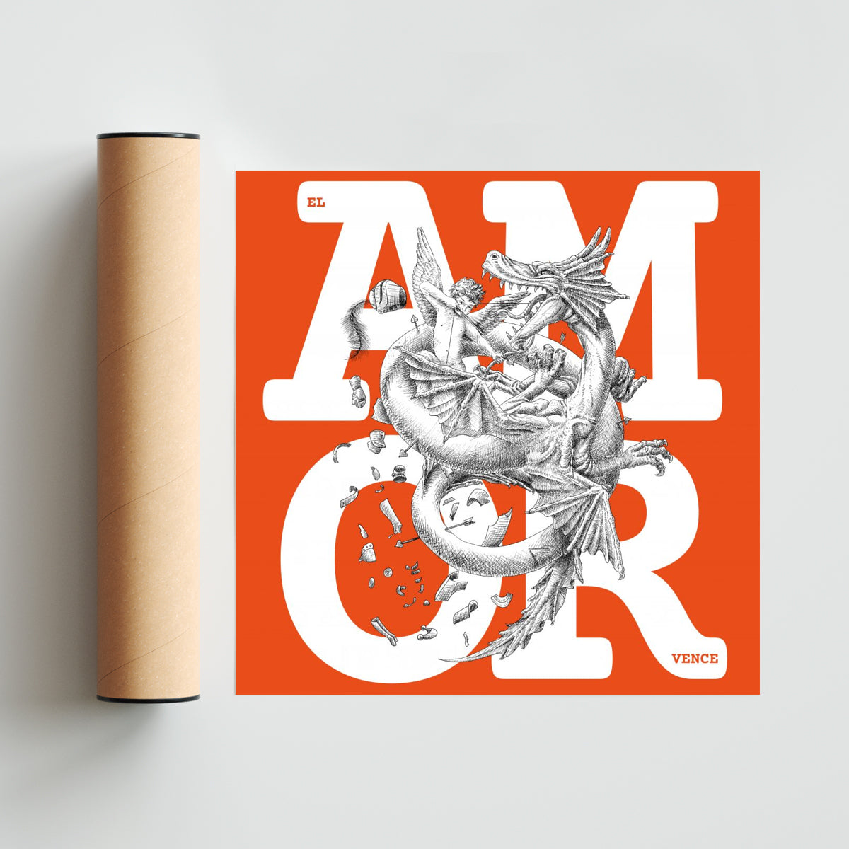 El amor vence II - Cuadrado solo print