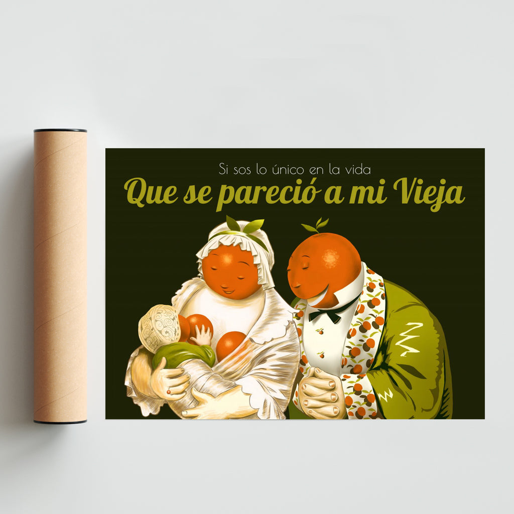 Si sos lo único en la vida que se pareció a mi vieja - Paisaje Solo print