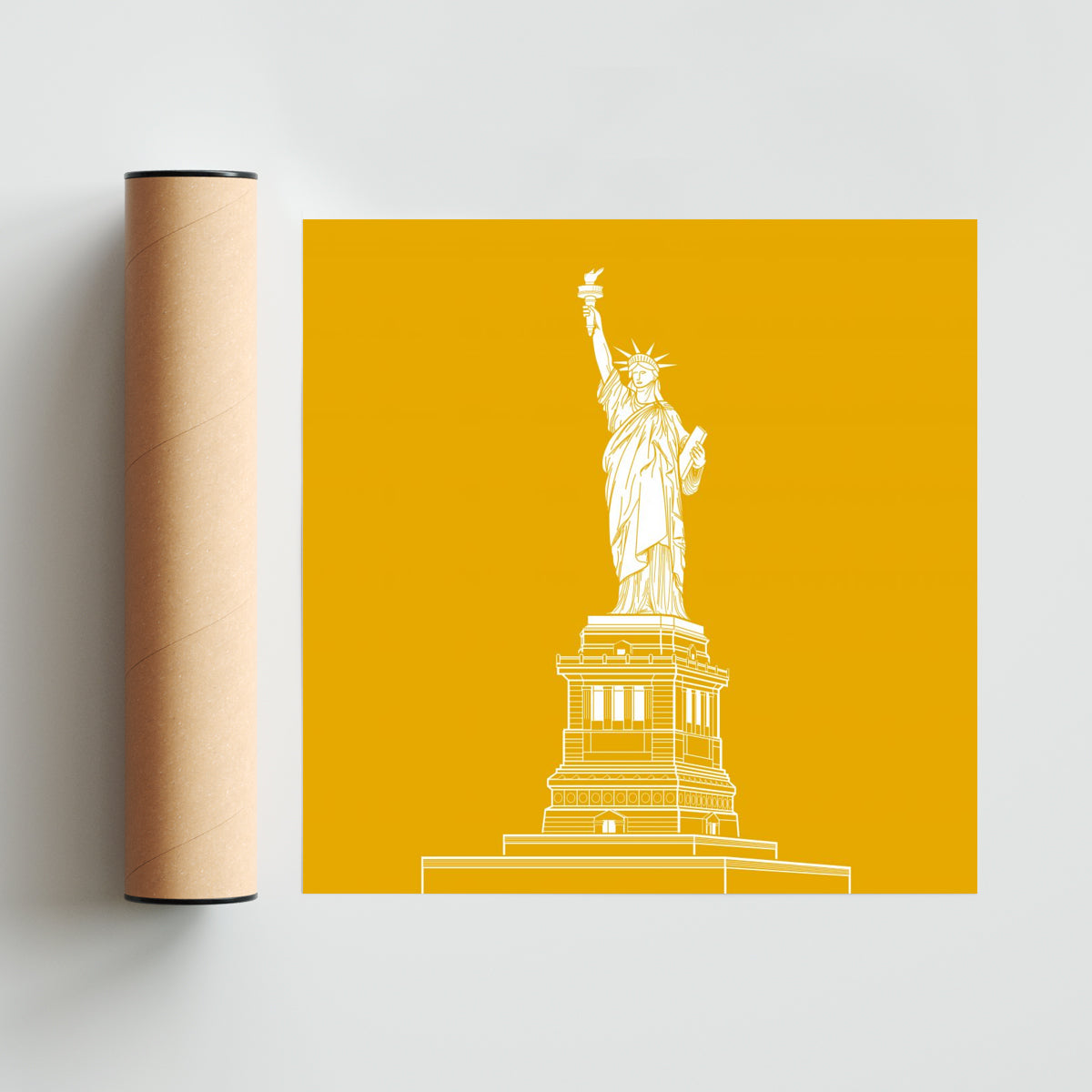 ESTATUA DE LA LIBERTAD - Cuadrado solo print