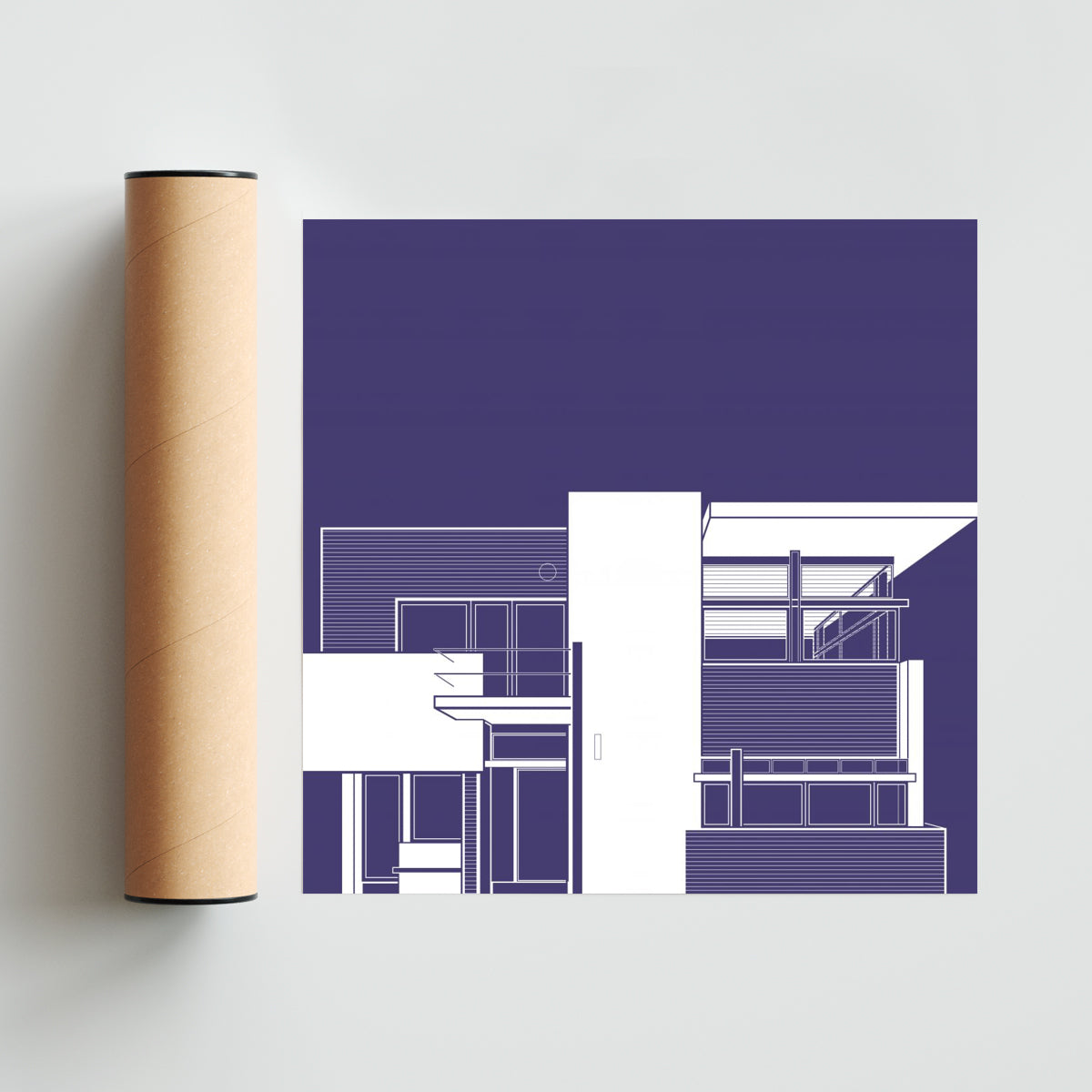CASA RIETVELD SCHRODER - Cuadrado solo print