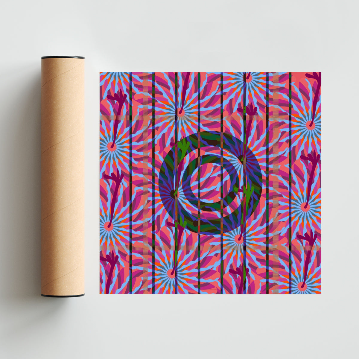 Abstract Flower Bside - Cuadrado solo print