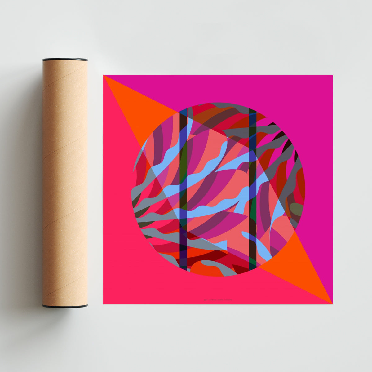 Abstract Round - Cuadrado solo print