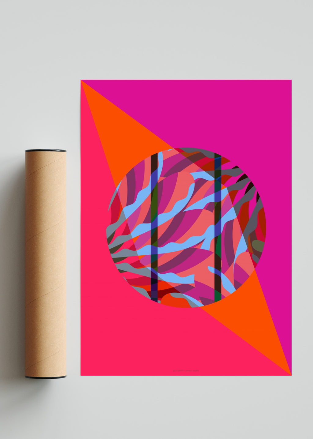 Abstract Round Rect - Retrato solo print