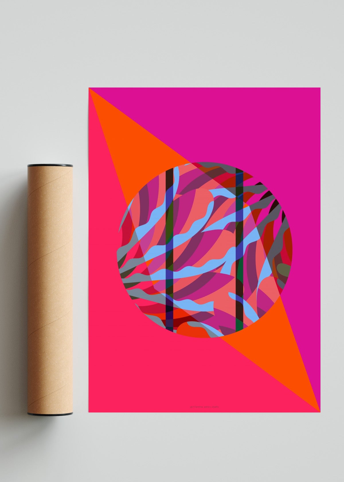 Abstract Round Rect - Retrato solo print