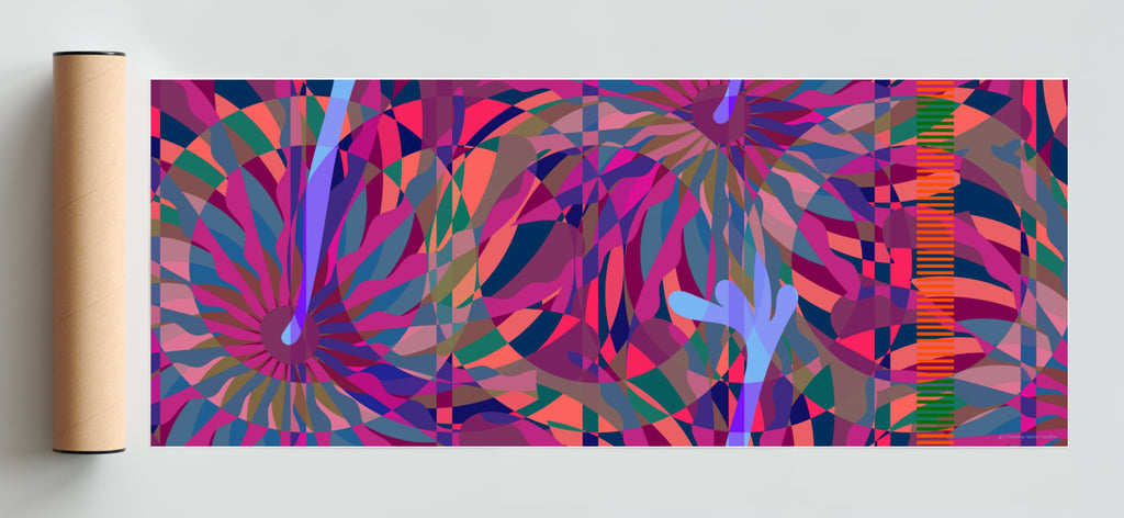 Panoramic Abstract Flower - Pano H Solo print