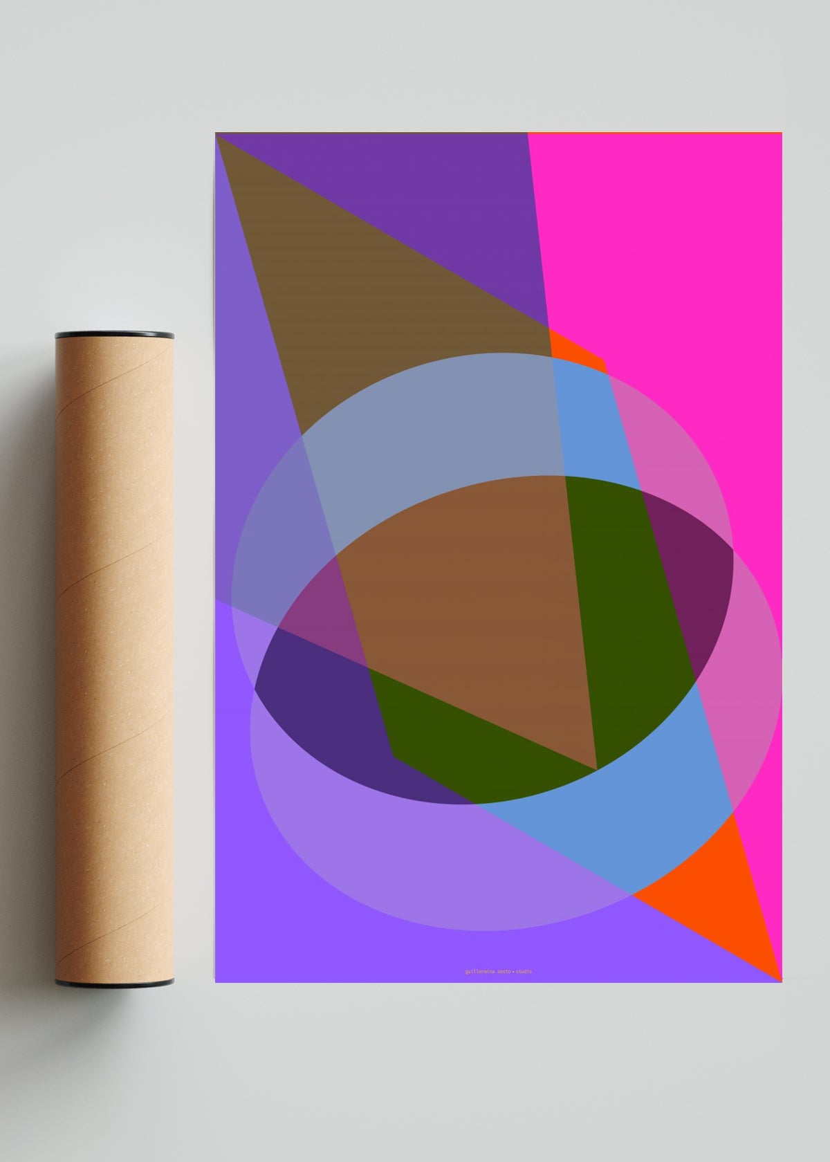 Geometric Shadow Lavender - FotoV Solo print