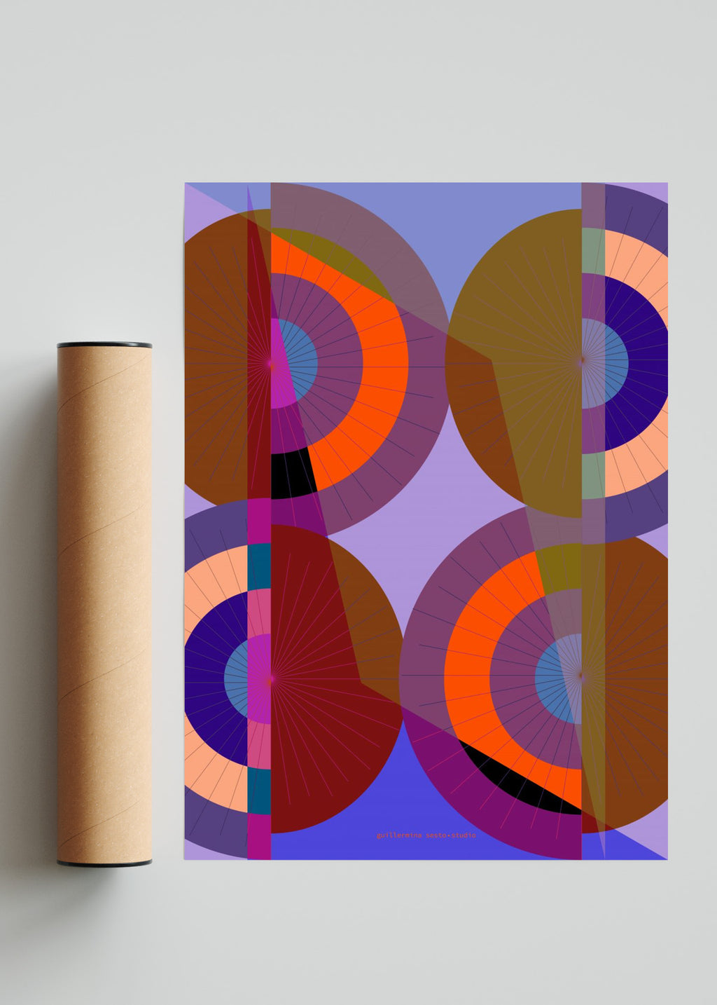 Geometric Shadows II - Retrato solo print