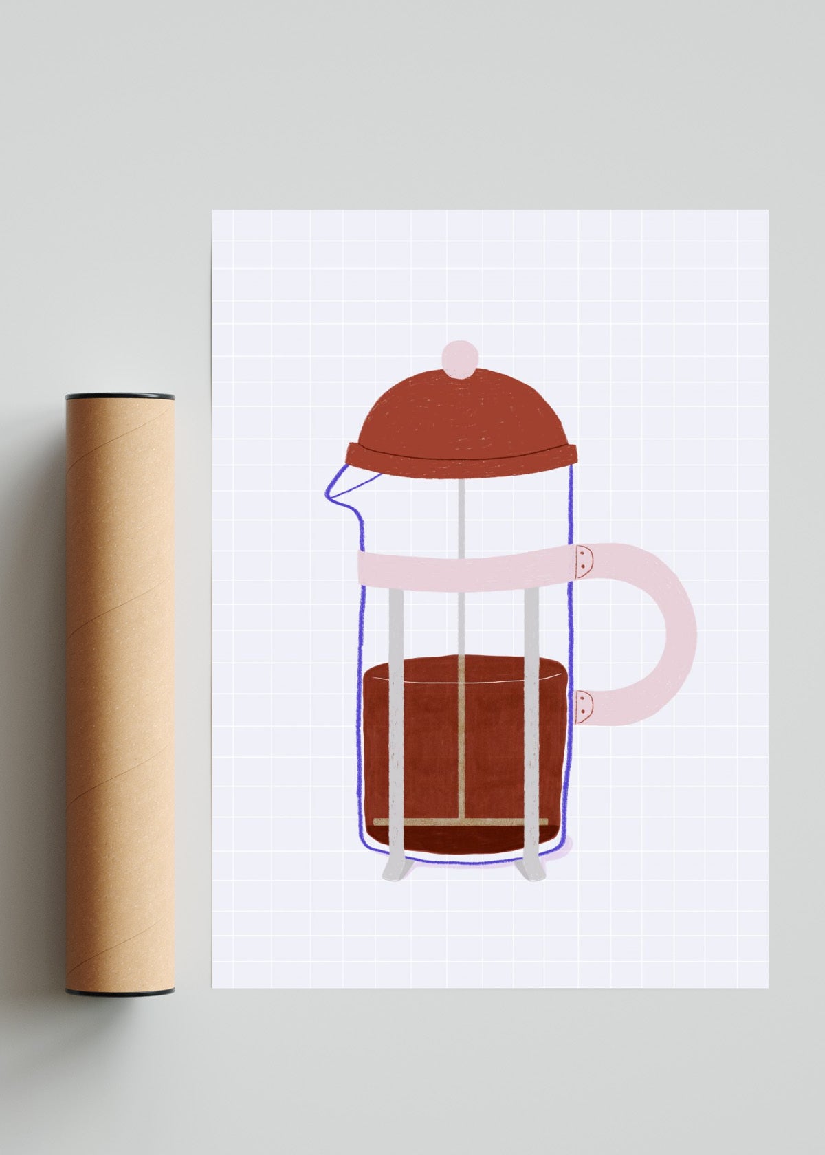 French Press - Retrato solo print