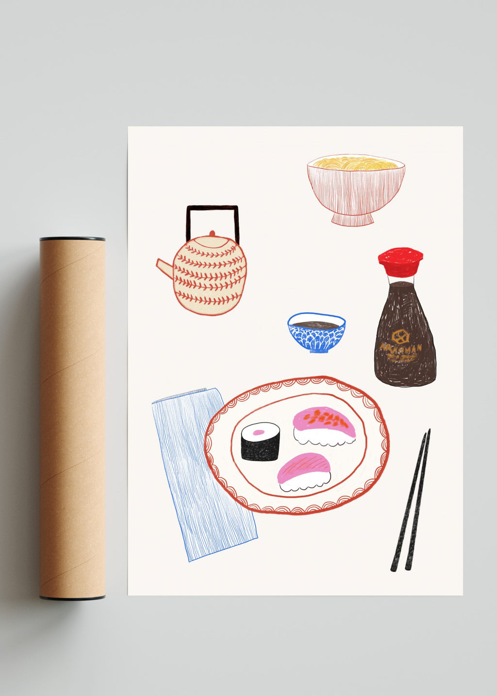 Sushi - Retrato solo print