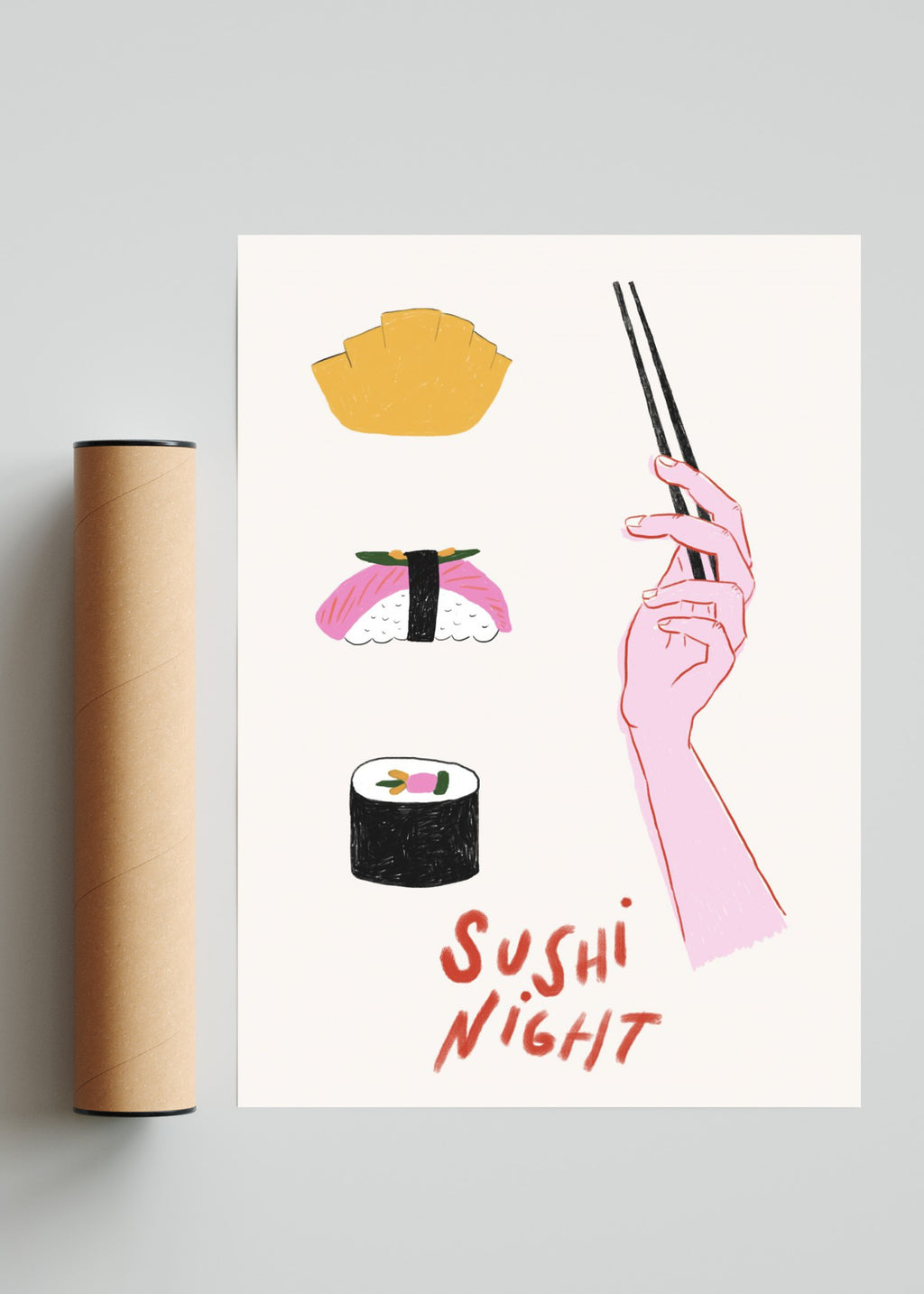 Sushi Night - Retrato solo print