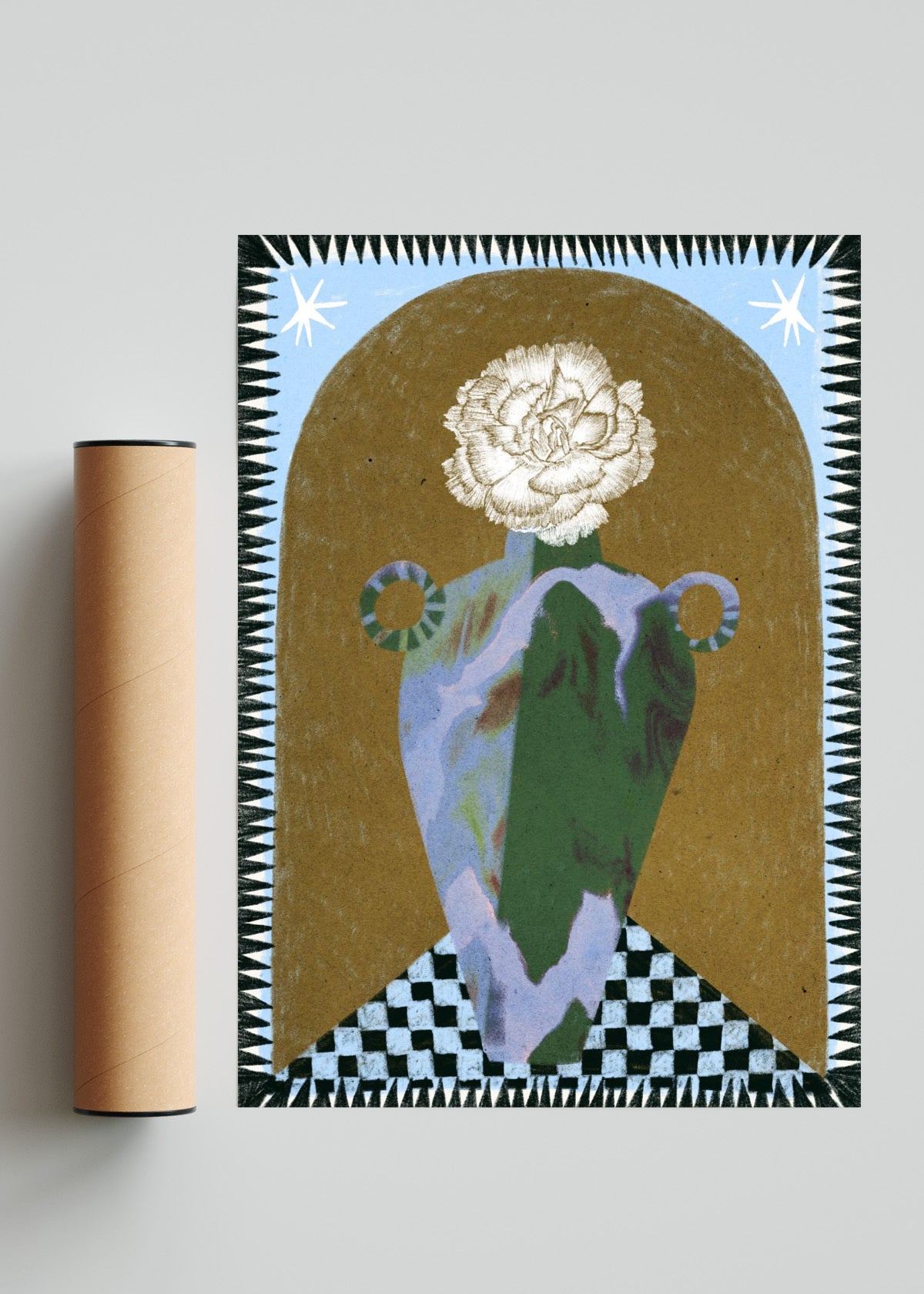 El Jarrón III - Retrato solo print