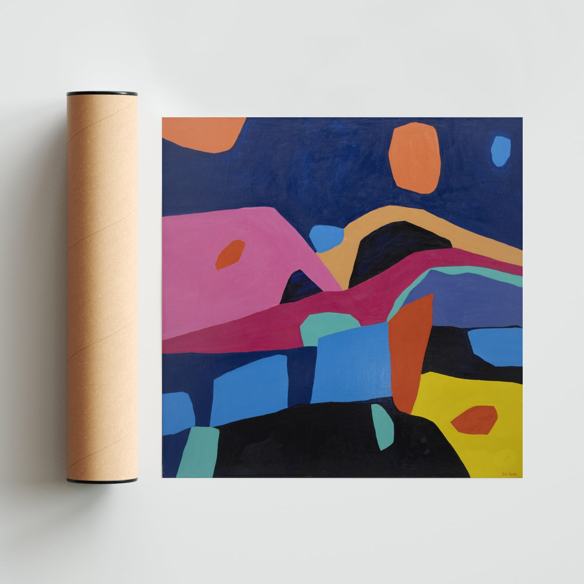 Roca Arcoiris - Cuadrado solo print
