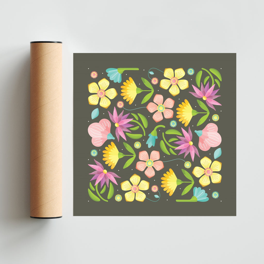 TODO FLORAL - Cuadrado solo print