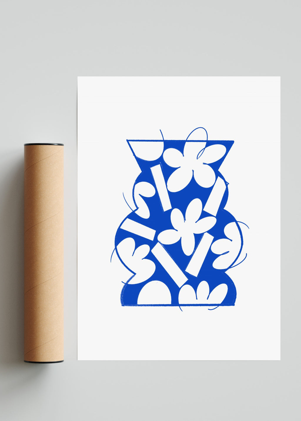 Vase Blue - Retrato solo print